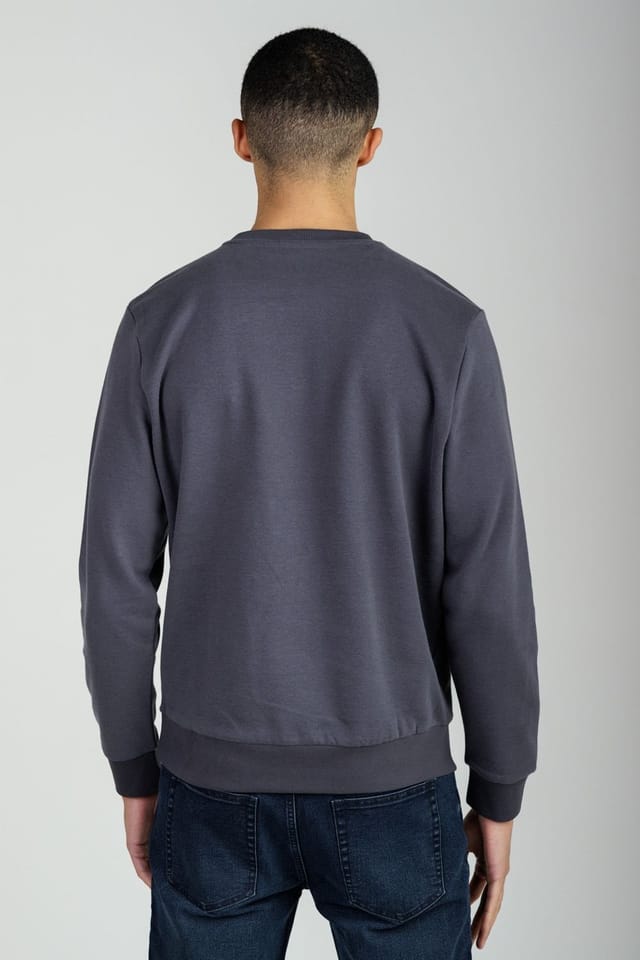 Tokyo Laundry Tokyo Laundry Men's Essential Brushed Fleece Crew Sweatshirt in Grey - 2