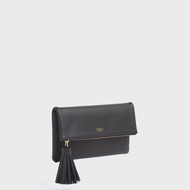 OSPREY LONDON OSPREY LONDON Women's The Bexley Leather Clutch Bag in Black - 2