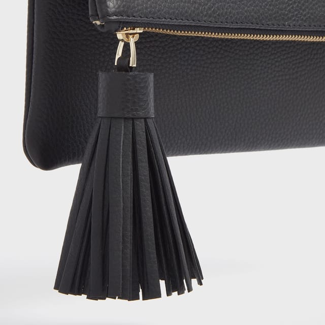 OSPREY LONDON OSPREY LONDON Women's The Bexley Leather Clutch Bag in Black - 3