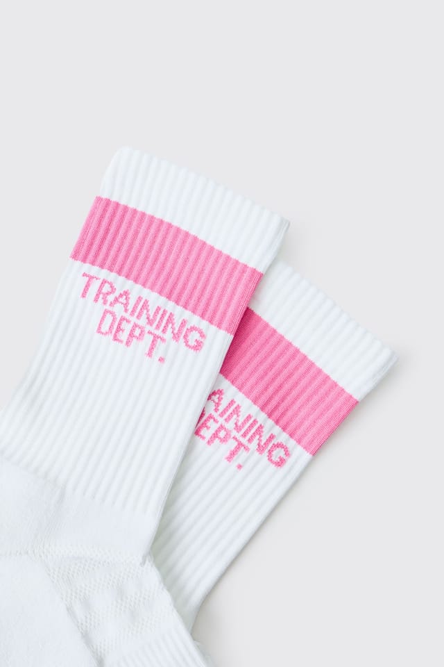 Training Dept. Training Dept. Men's Training Dept Cushioned Crew Socks in Pink - 3