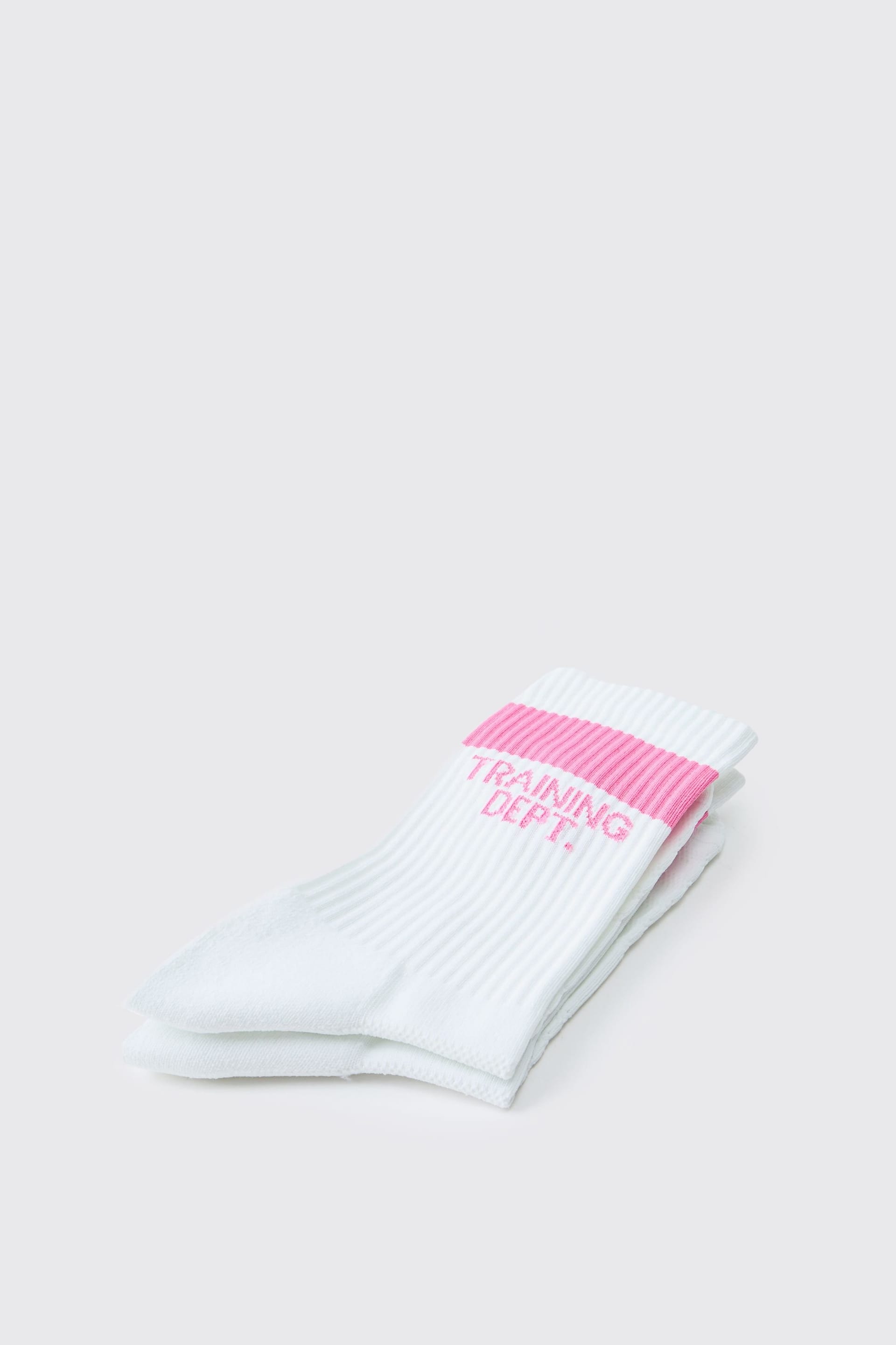 Training Dept. Training Dept. Men's Training Dept Cushioned Crew Socks in Pink - 4