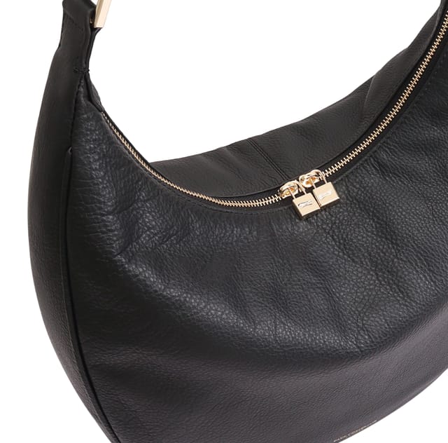 Paul Costelloe Paul Costelloe Women's Anum Leather Shoulder Bag in Black - 3