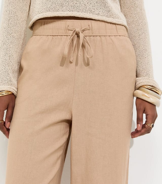 New Look Women's Mink Linen Blend Wide Leg Trousers New Look - 3