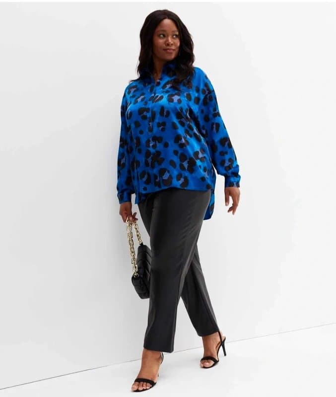 New Look New look animal print satin blouse