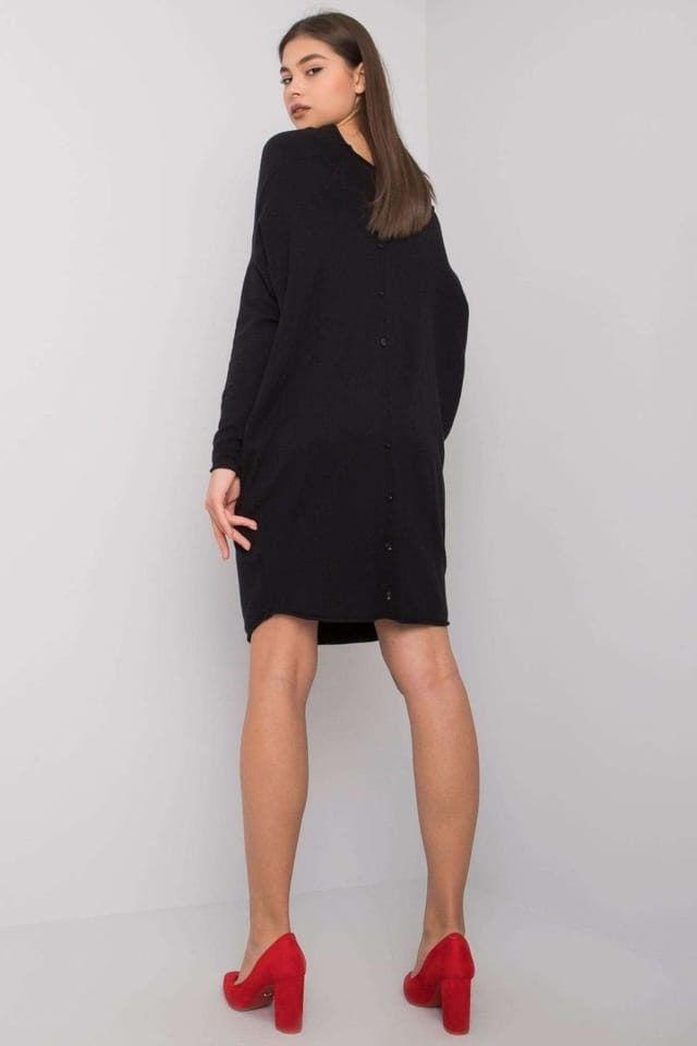 Love Lace Love Lace Women's Black Long Sleeve Knit Mini Dress - 3
