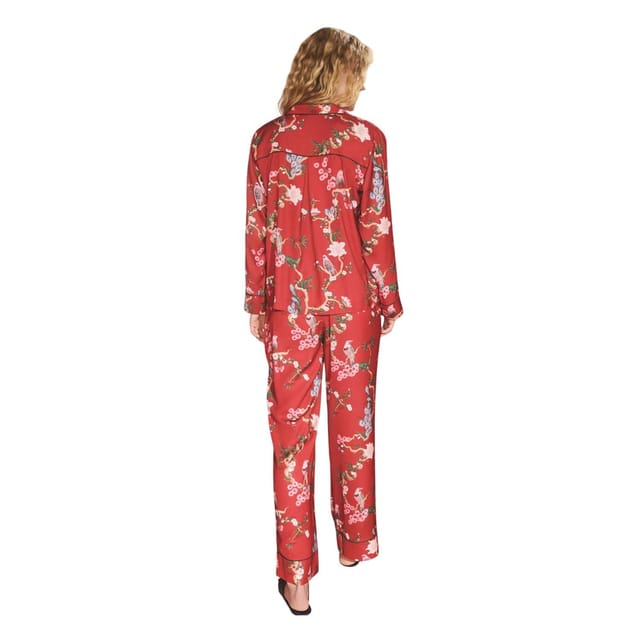 Cath Kidston Cath Kidston Women's Bird Button Through Pyjama Set in Red - 2