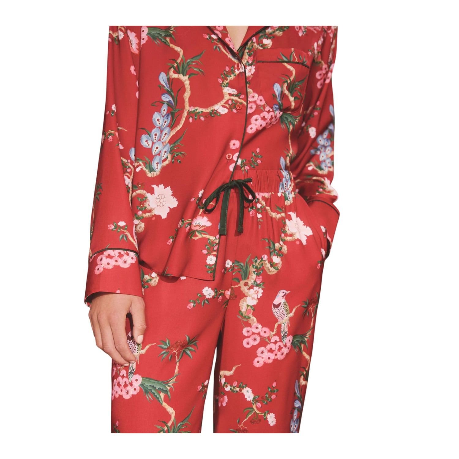 Cath Kidston Cath Kidston Women's Bird Button Through Pyjama Set in Red - 4