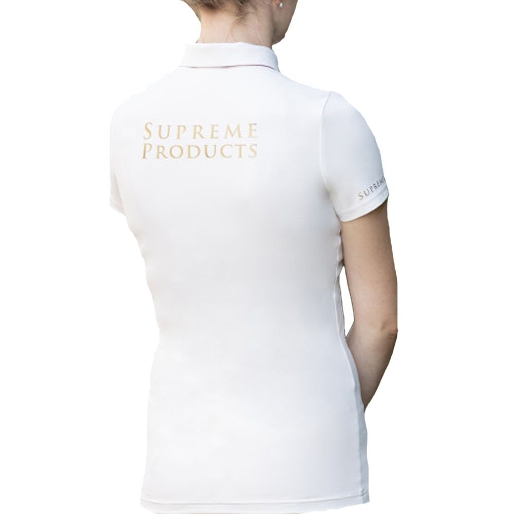 Supreme Products Supreme Products Women's Champion Show Rider Quarter Zip Short-Sleeved Competition Shirt in Cream - 2