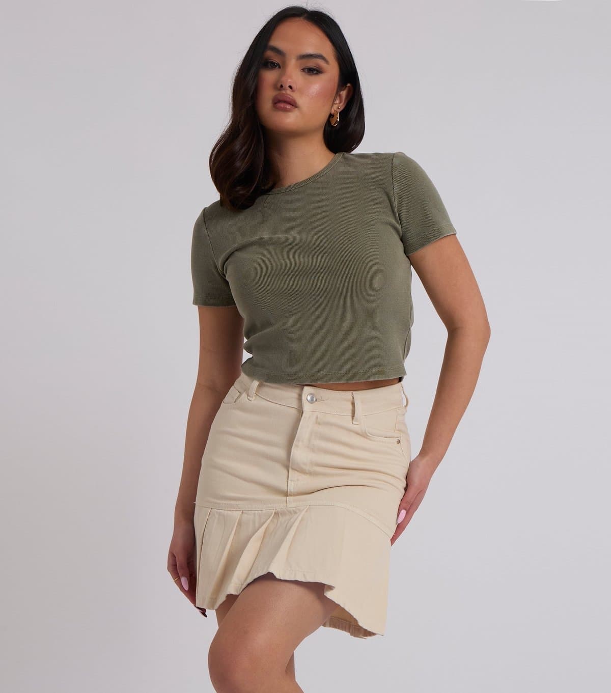 Urban Bliss Urban Bliss Stone Twill Mini Skirt