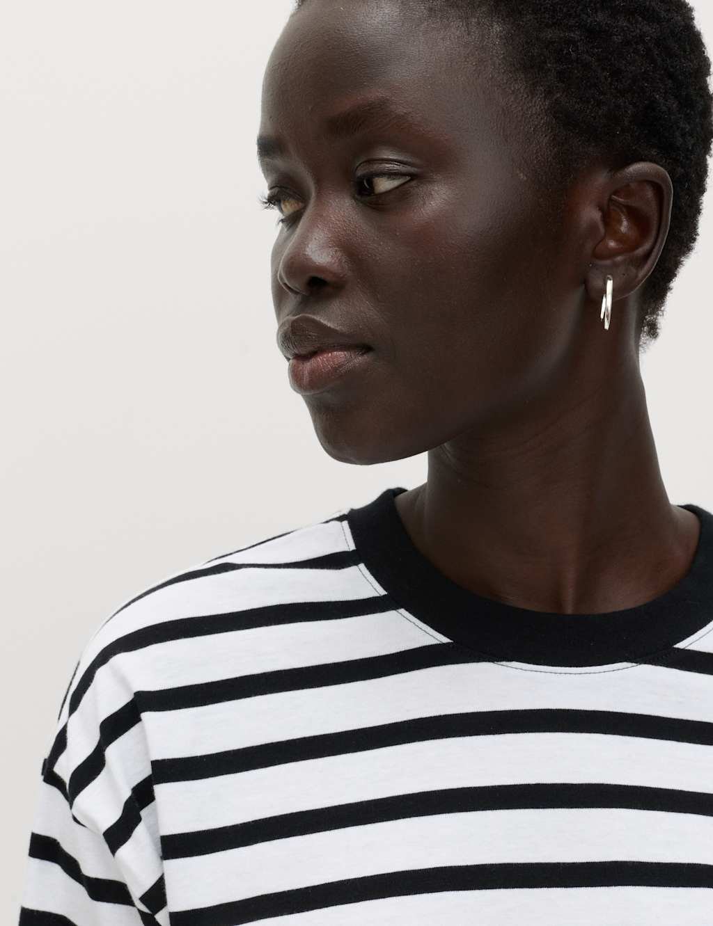 Marks & Spencer M&S 3 Pack Pure Cotton Boxy T-Shirts White Mix - 2