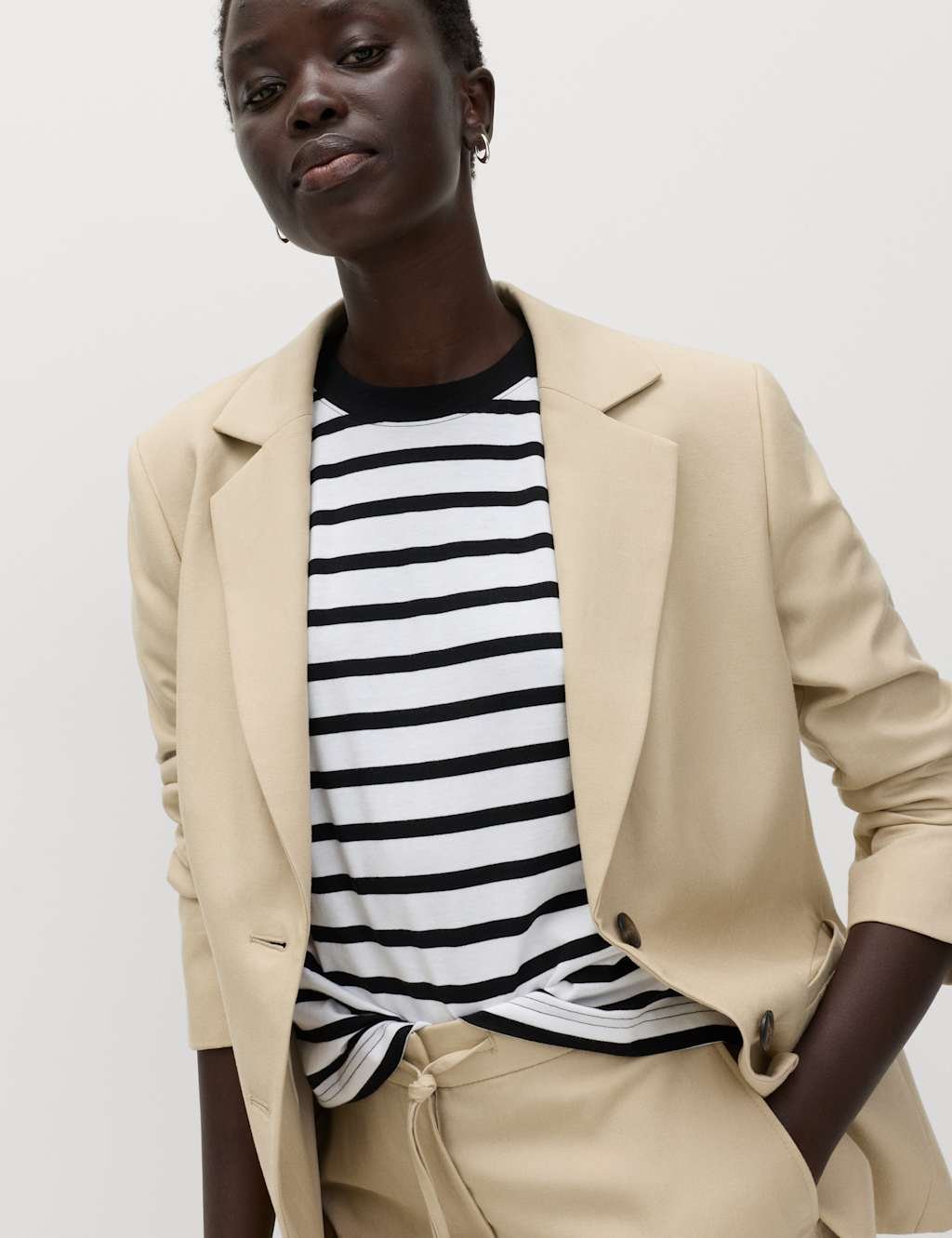 Marks & Spencer M&S 3 Pack Pure Cotton Boxy T-Shirts White Mix - 3