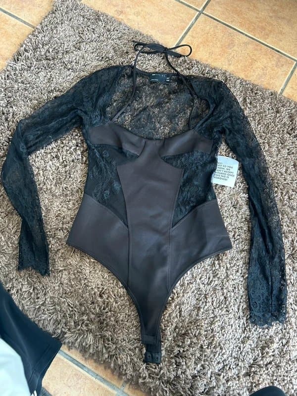 ASOS Lace detail black bodysuit ASOS