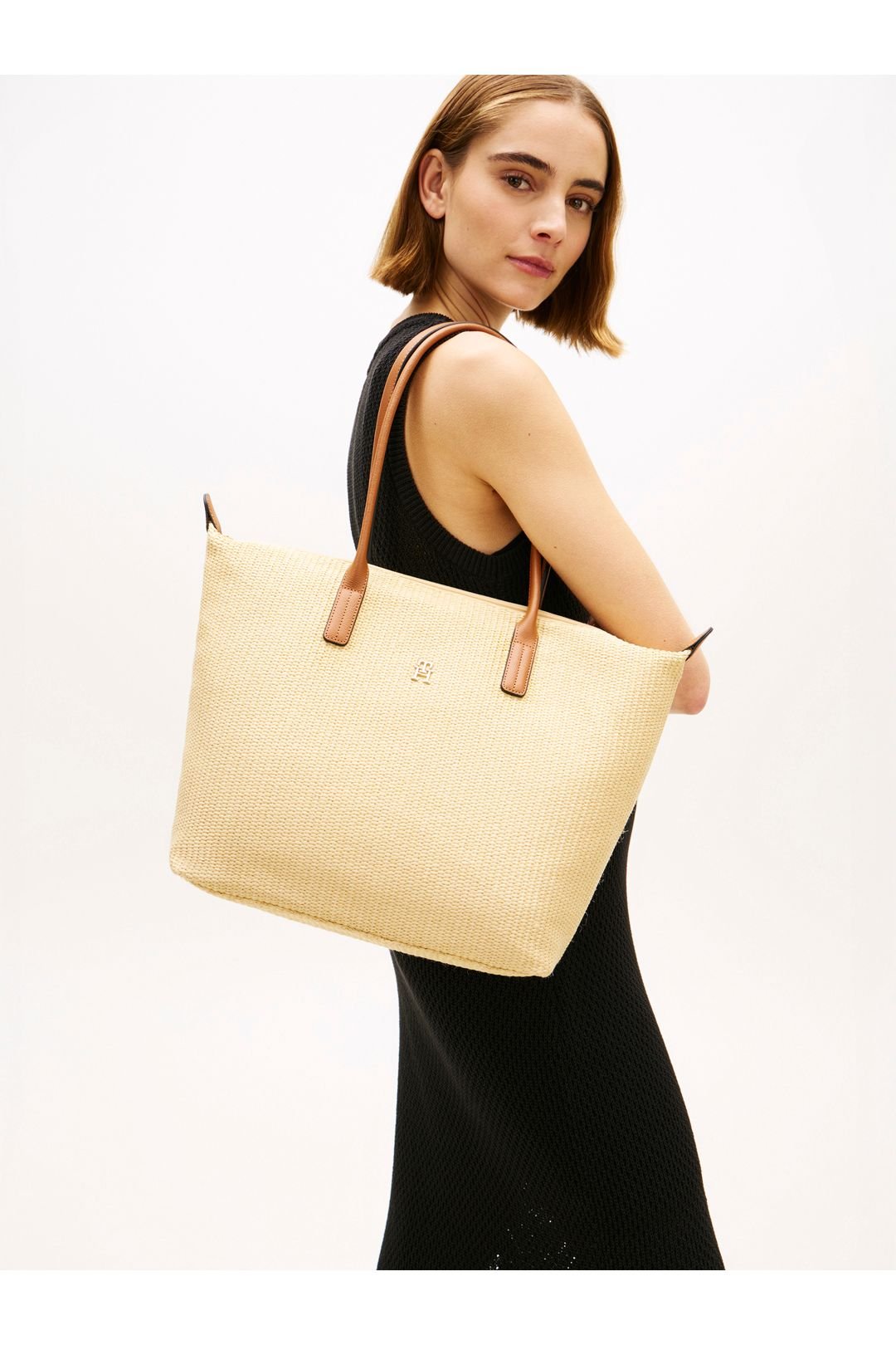 Tommy Hilfiger Tommy Hilfiger Women's Popette Tote Raffia Natural Raffia - 3