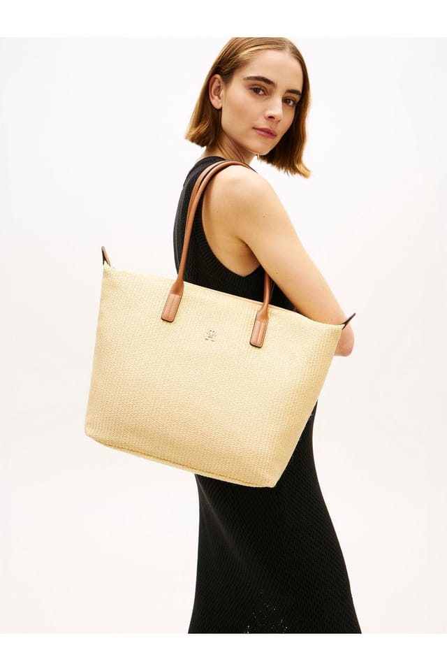 Tommy Hilfiger Tommy Hilfiger Women's Popette Tote Raffia Natural Raffia - 3