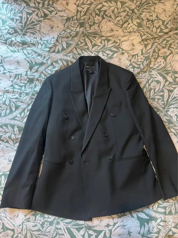 ASOS ASOS black double breasted suit blazer/jacket