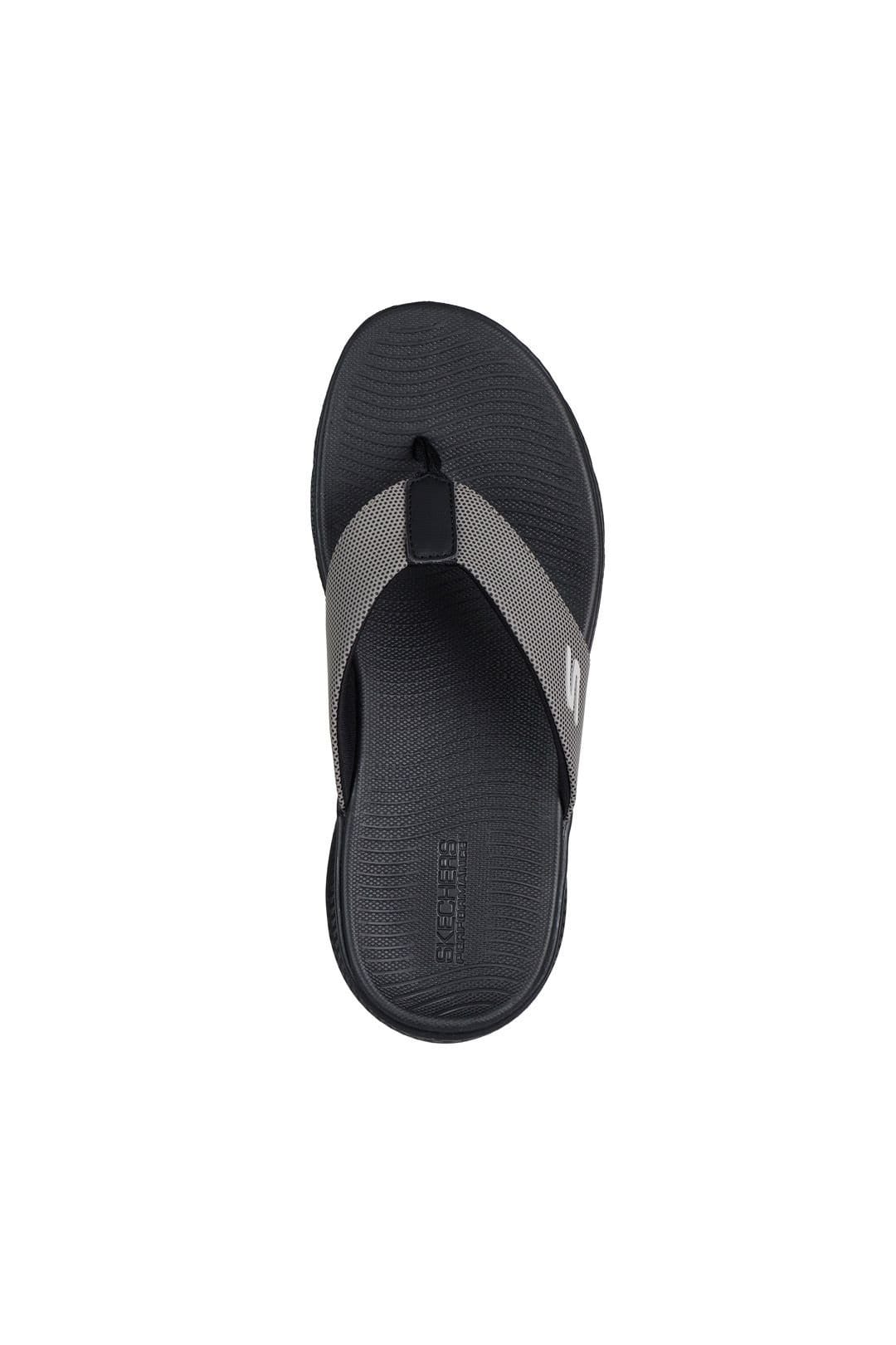 Skechers Skechers Men's GO CONSISTENT SANDAL 2.03 Point Sandal W/ Printed Pu Taupe & Black Synthetic - 4