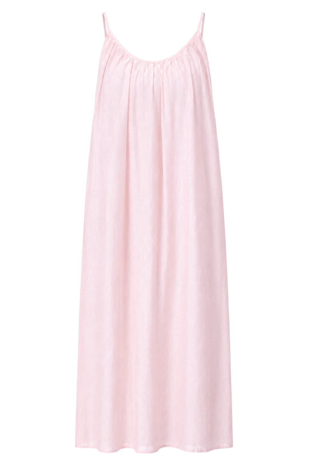 MixRay MixRay Women's Sleeveless A-line Maxi Dress in Light Pink