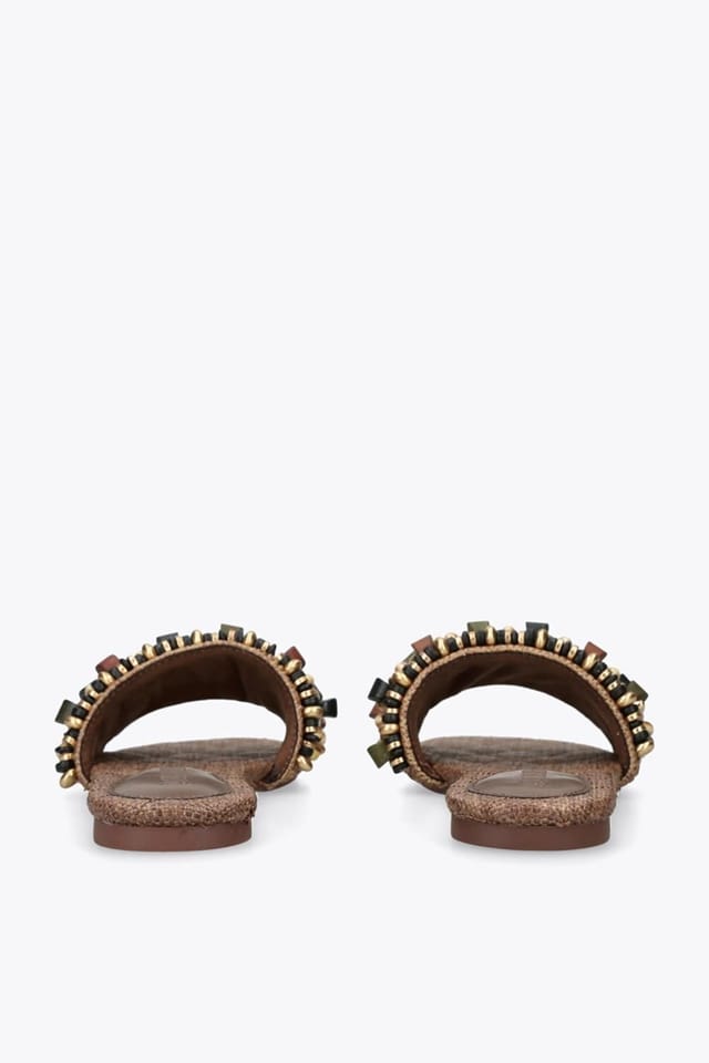 Steve Madden STEVE MADDEN Women's 'Marika Brown' Fabric Sandals in Brown - 3