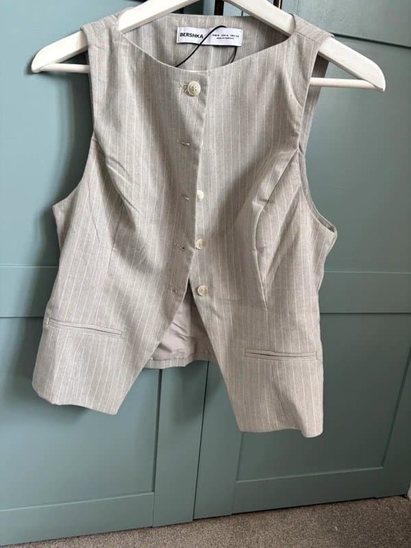 Bershka Bershka ladies pinstripe waistcoat Size M