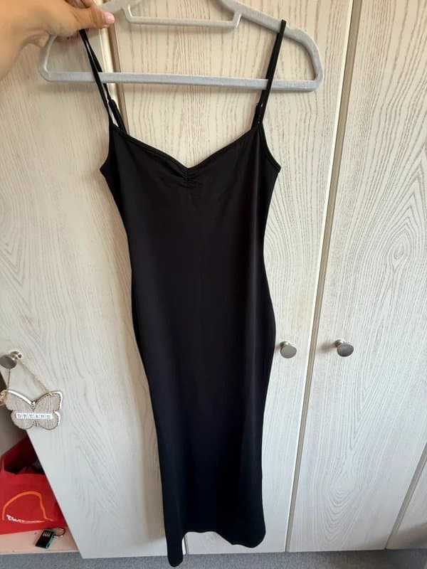 Bershka Bershka ruched strap midi dress