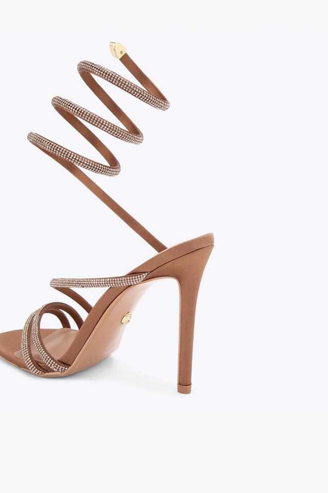 Carvela Carvela Women's 'Spiral 105' Fabric Heels in Bronze - 3