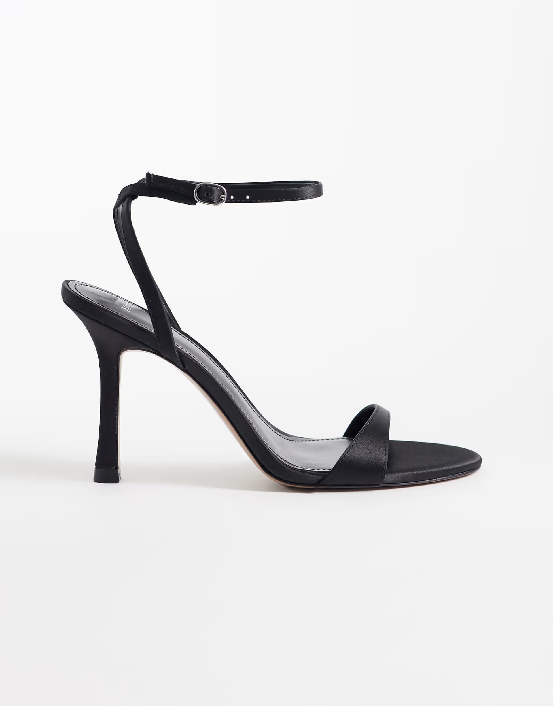 ASOS Mango heeled classic sandal with ankle tie in black