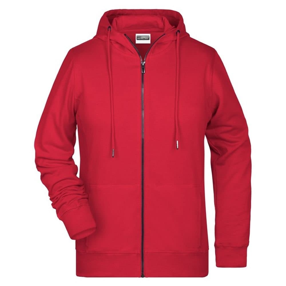 James and Nicholson James and Nicholson Women's Full Zip Hoodie in Red