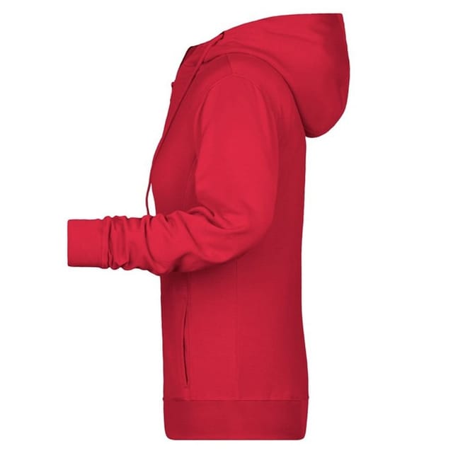 James and Nicholson James and Nicholson Women's Full Zip Hoodie in Red - 3