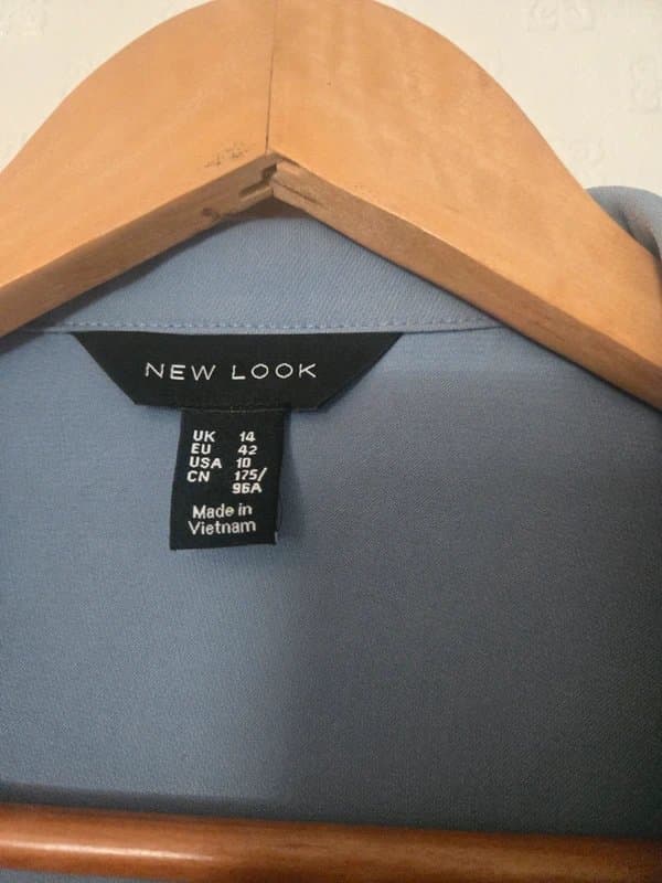 New Look New Look size UK 14 lightweight pale blue blazer