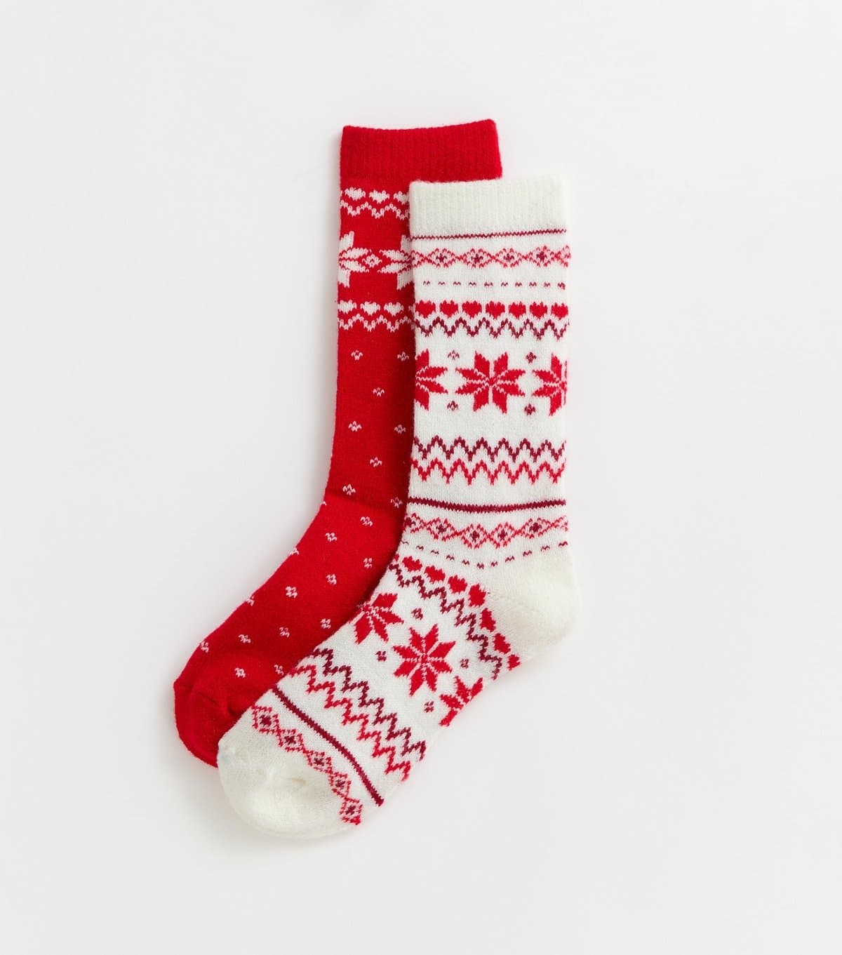 New Look Pack of 2 Red Fairisle Lounge Ankle Socks New Look