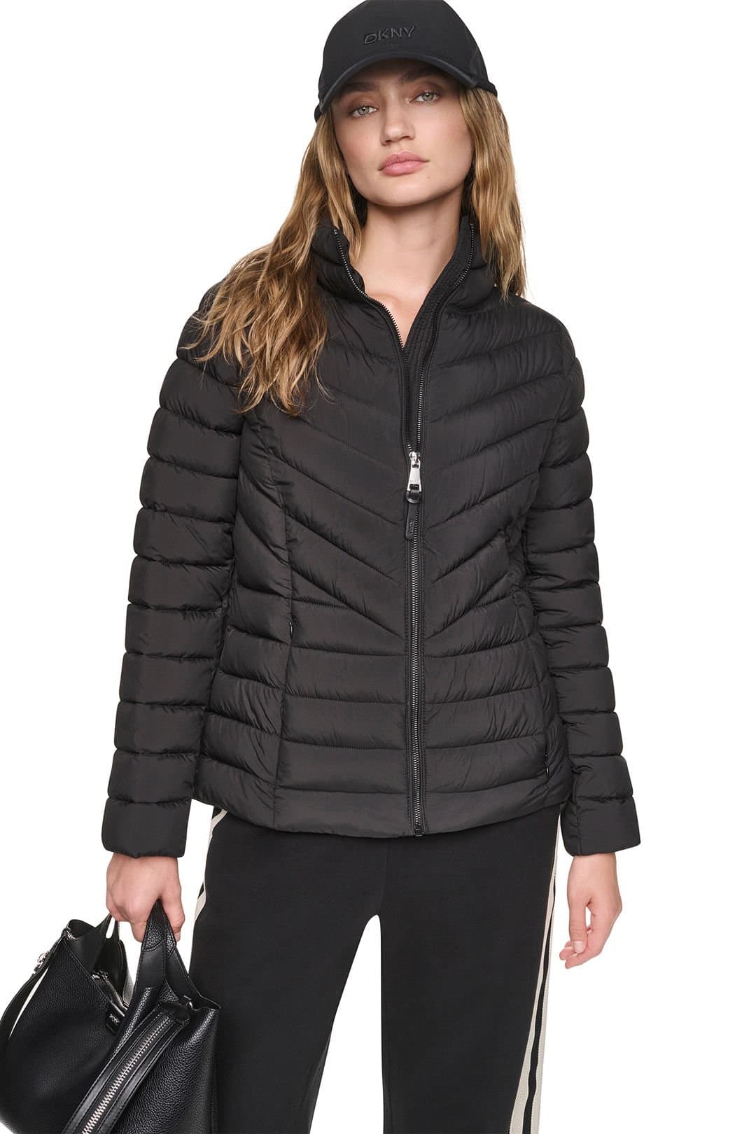 DKNY DKNY Women's Matte Lightweight Puffer Jacket Black
