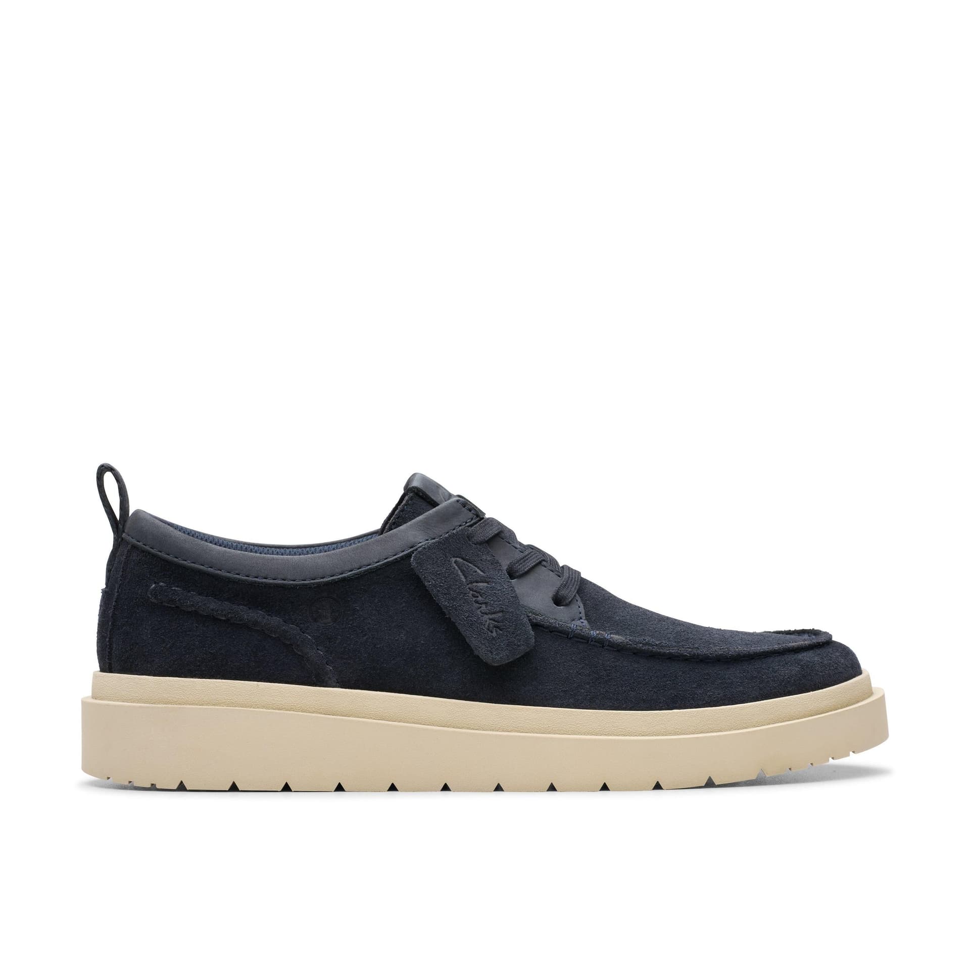 Clarks Clarks Men's Polden Moc Navy Suede Laces in Blue