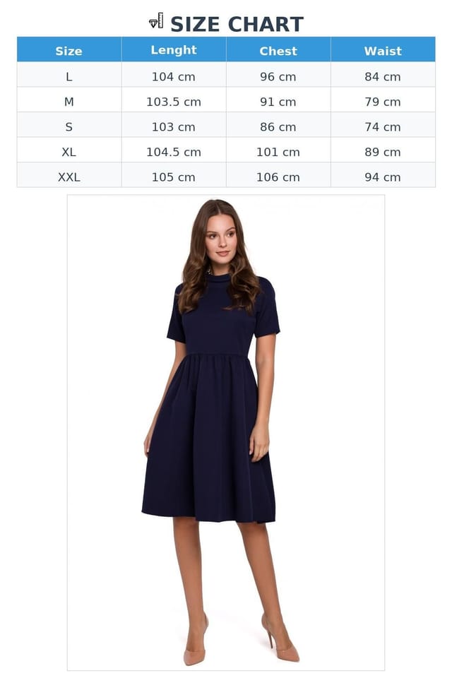 Love Lace Love Lace Women's Fitted Top Ruffled Sleeve Rolled Collar Dress Style 138696 in Blue - 3