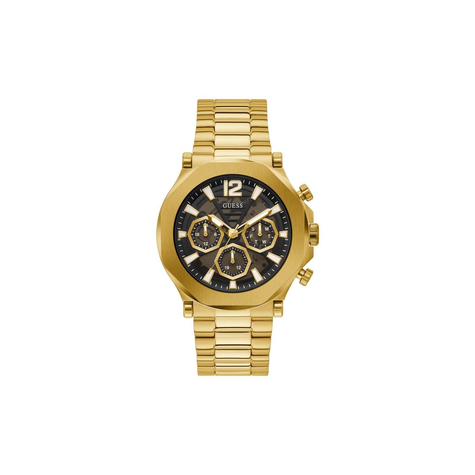 Guess Guess Men's GW0539G2 Edge 46mm Quartz Watch in Gold