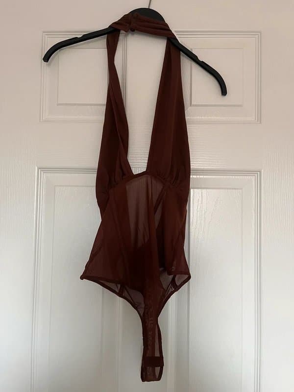 ASOS Design Asos design brown corset like ow cut top