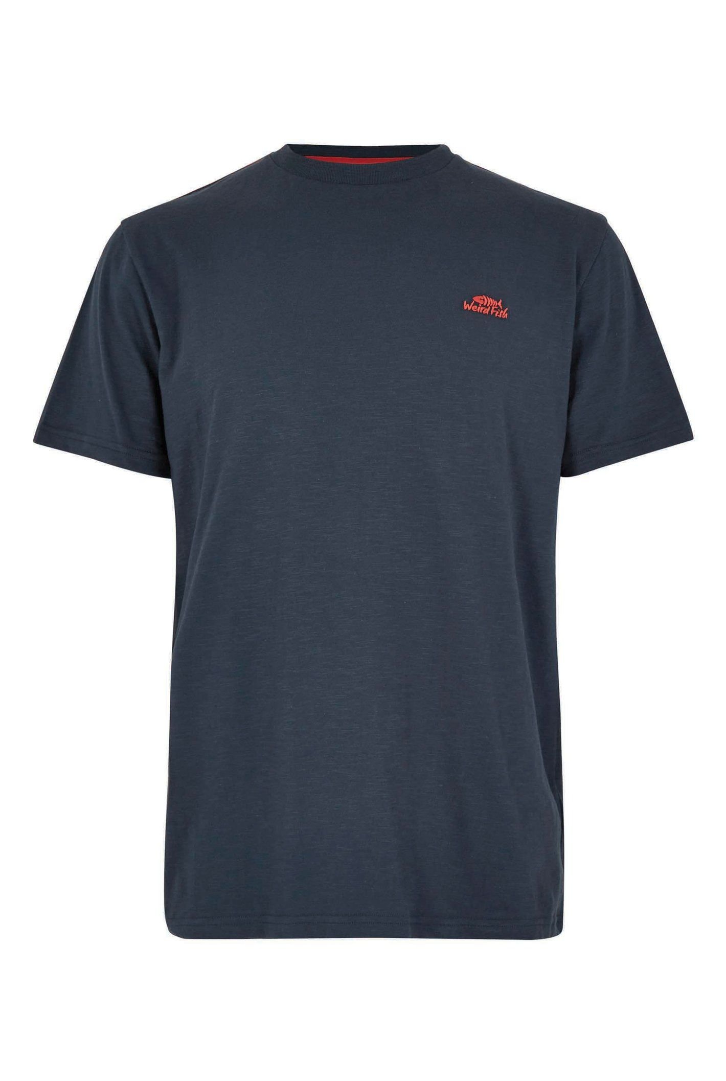 Weird Fish Weird Fish Men's Fished Branded T-Shirt in Navy - 2