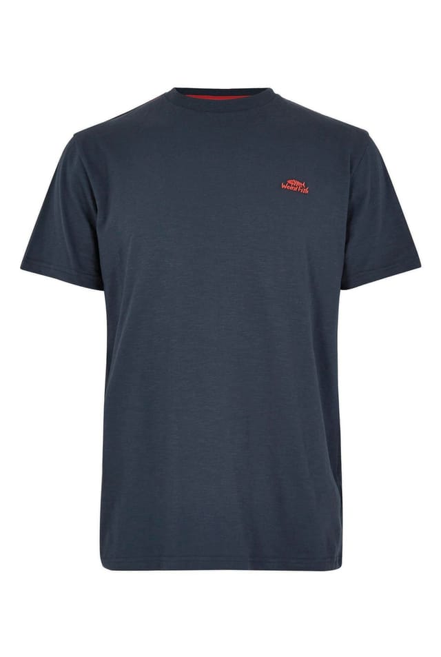 Weird Fish Weird Fish Men's Fished Branded T-Shirt in Navy - 2