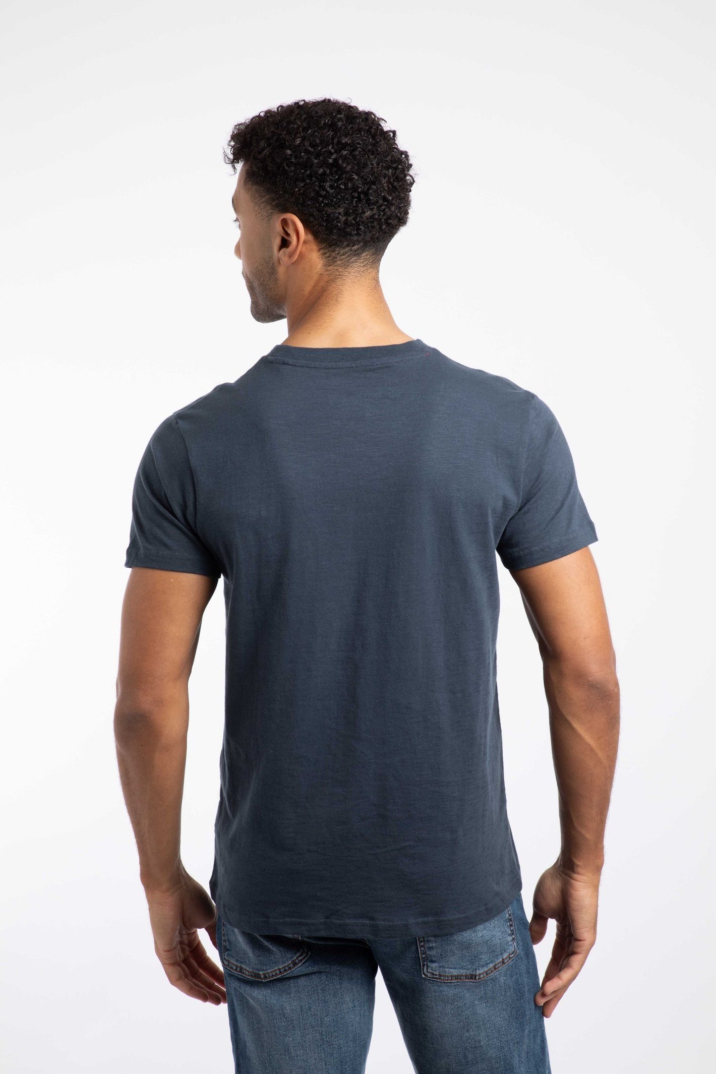 Weird Fish Weird Fish Men's Fished Branded T-Shirt in Navy - 3