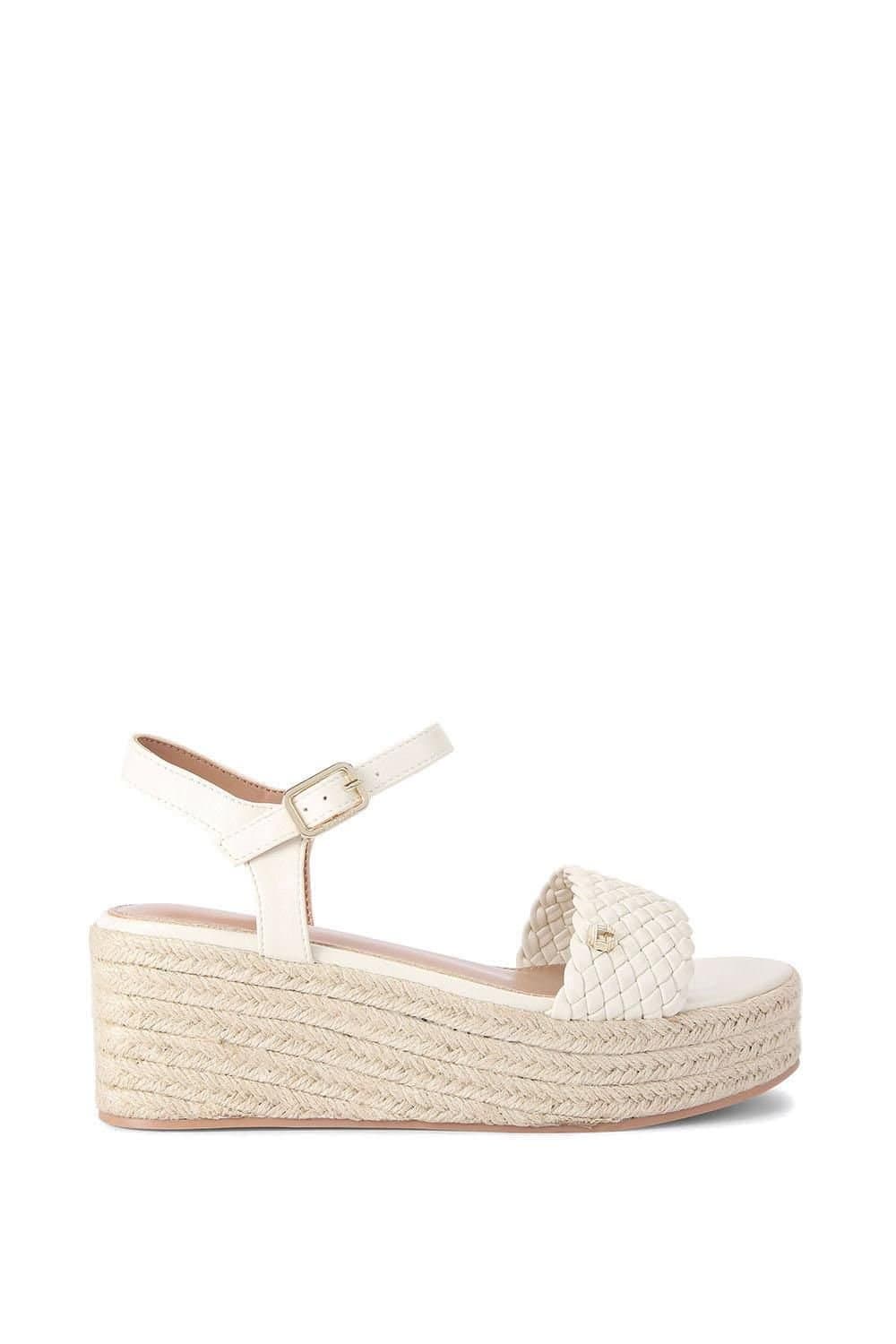 Carvela Carvela Women's 'Treccia Flatform' Sandals in Cream