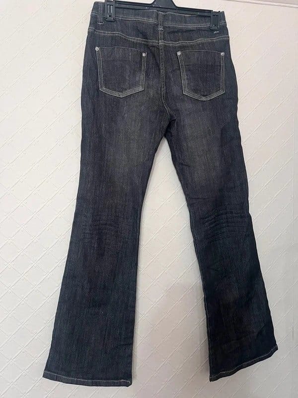 Next Grey Low Waist Bootcut Jeans Y2K