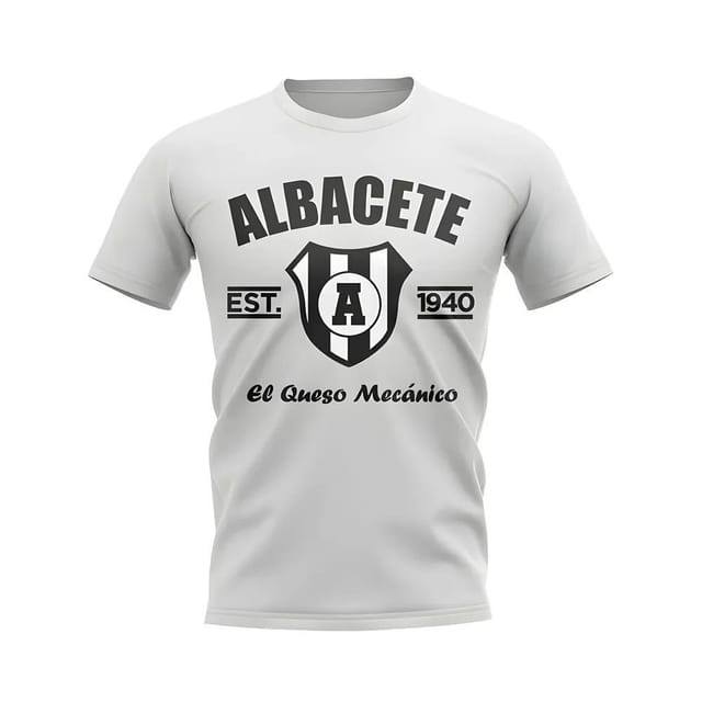 Albacete Albacete Men's Personalised Established Football T-Shirt in White - 2