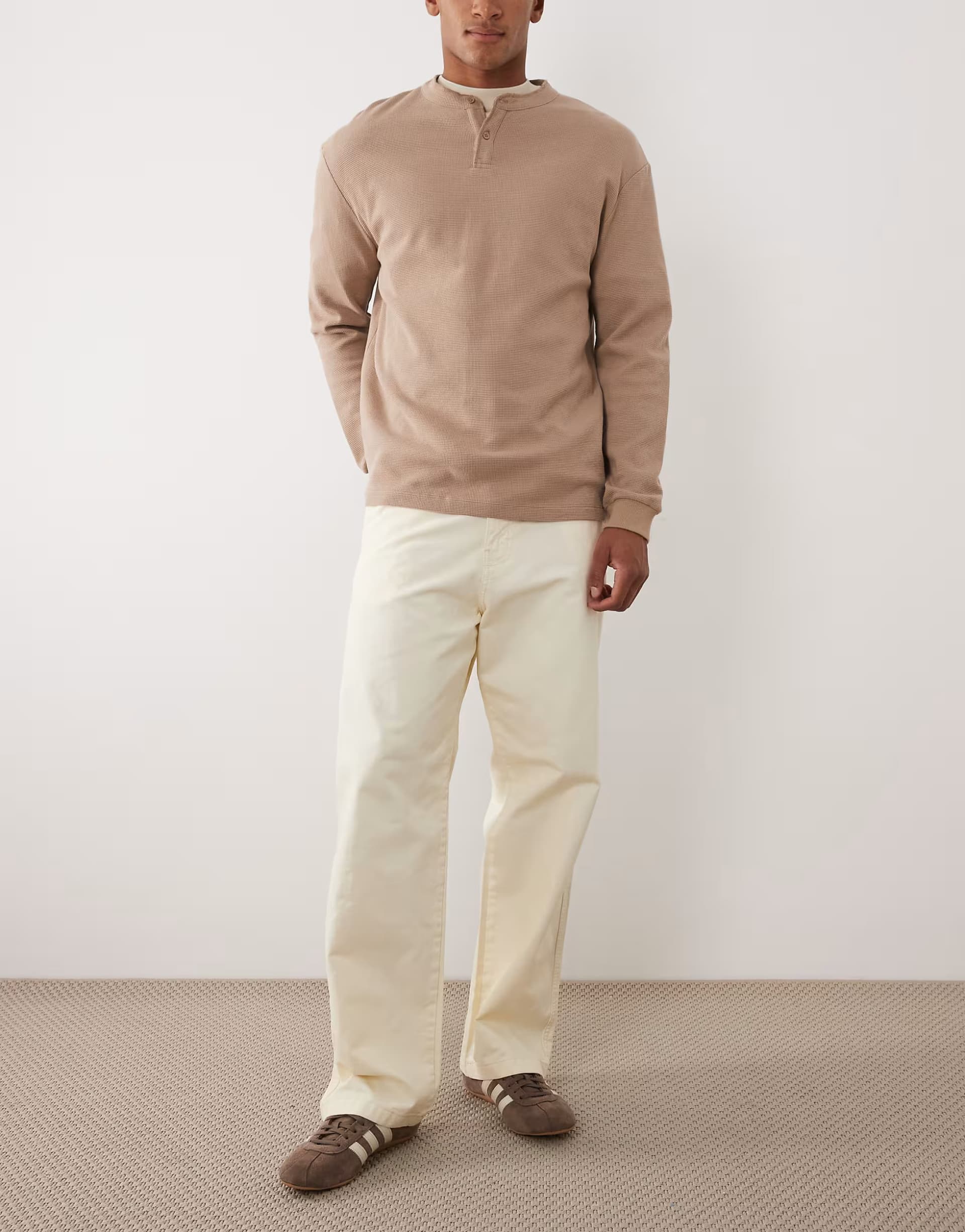 ASOS Jack & Jones Alex baggy workwear pants in white