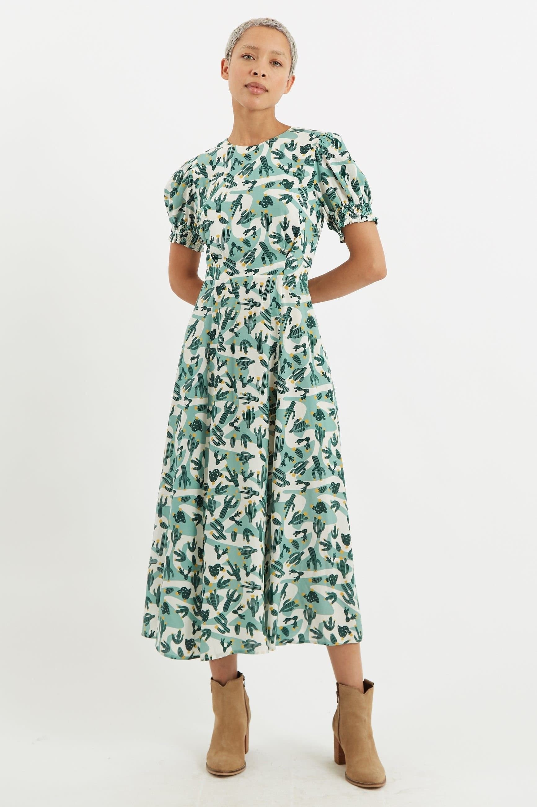 Louche Louche Women's Romola Arizona Laced Back Midi Dress
