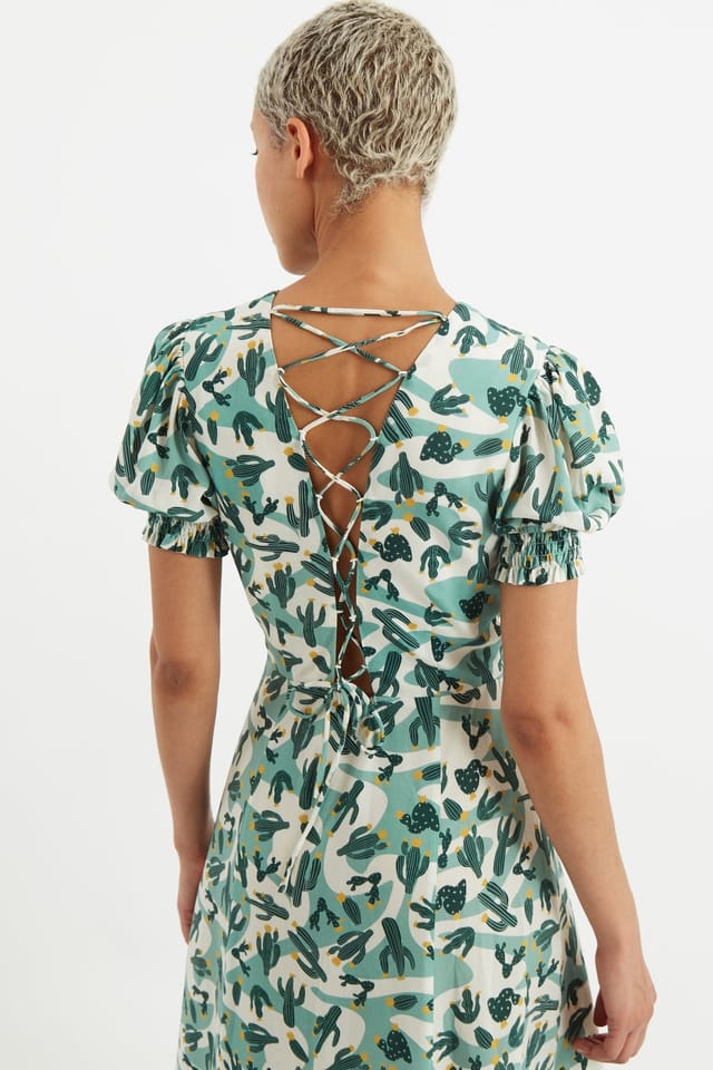 Louche Louche Women's Romola Arizona Laced Back Midi Dress - 3