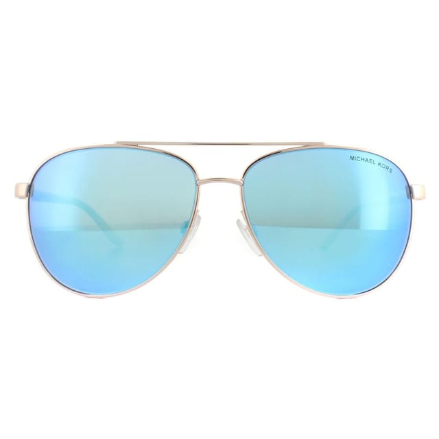 Michael Kors Michael Kors Women's Aviator Rose Gold White Blue Mirror Sunglasses - 2