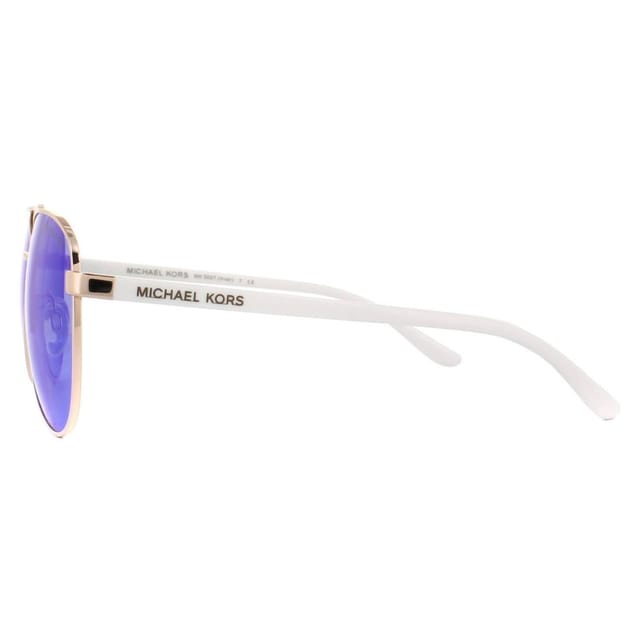 Michael Kors Michael Kors Women's Aviator Rose Gold White Blue Mirror Sunglasses - 3