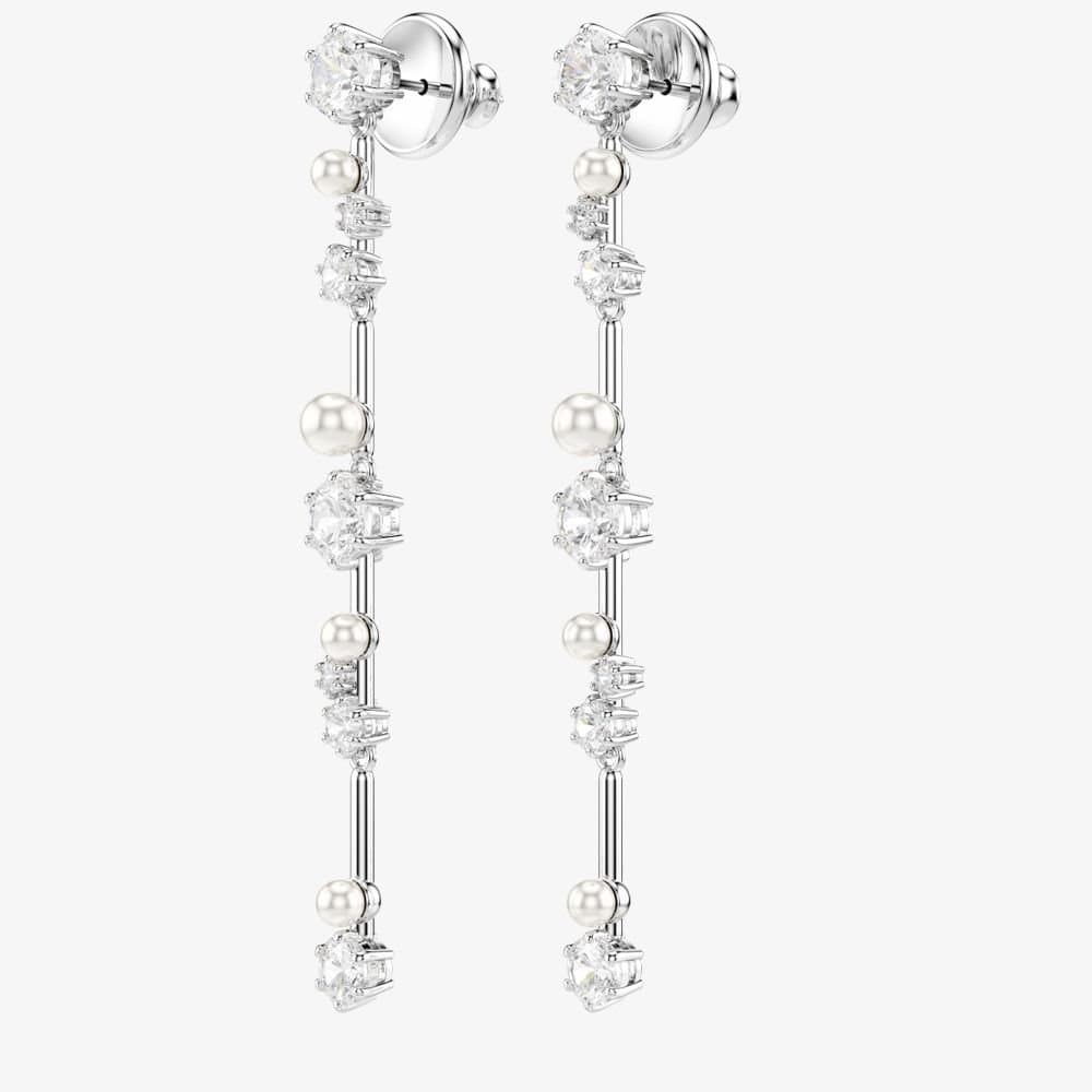 Swarovski Swarovski Women's Constella Pearl Drop Earrings 5705614 in Silver