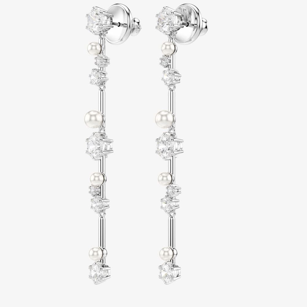 Swarovski Swarovski Women's Constella Pearl Drop Earrings 5705614 in Silver - 1