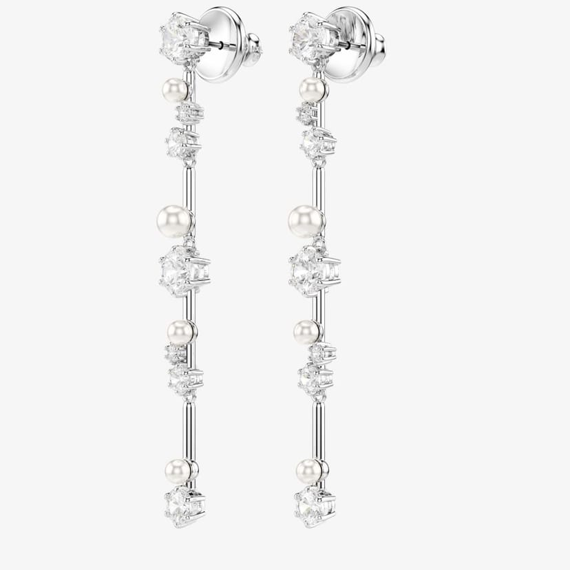 Swarovski Swarovski Women's Constella Pearl Drop Earrings 5705614 in Silver - 1