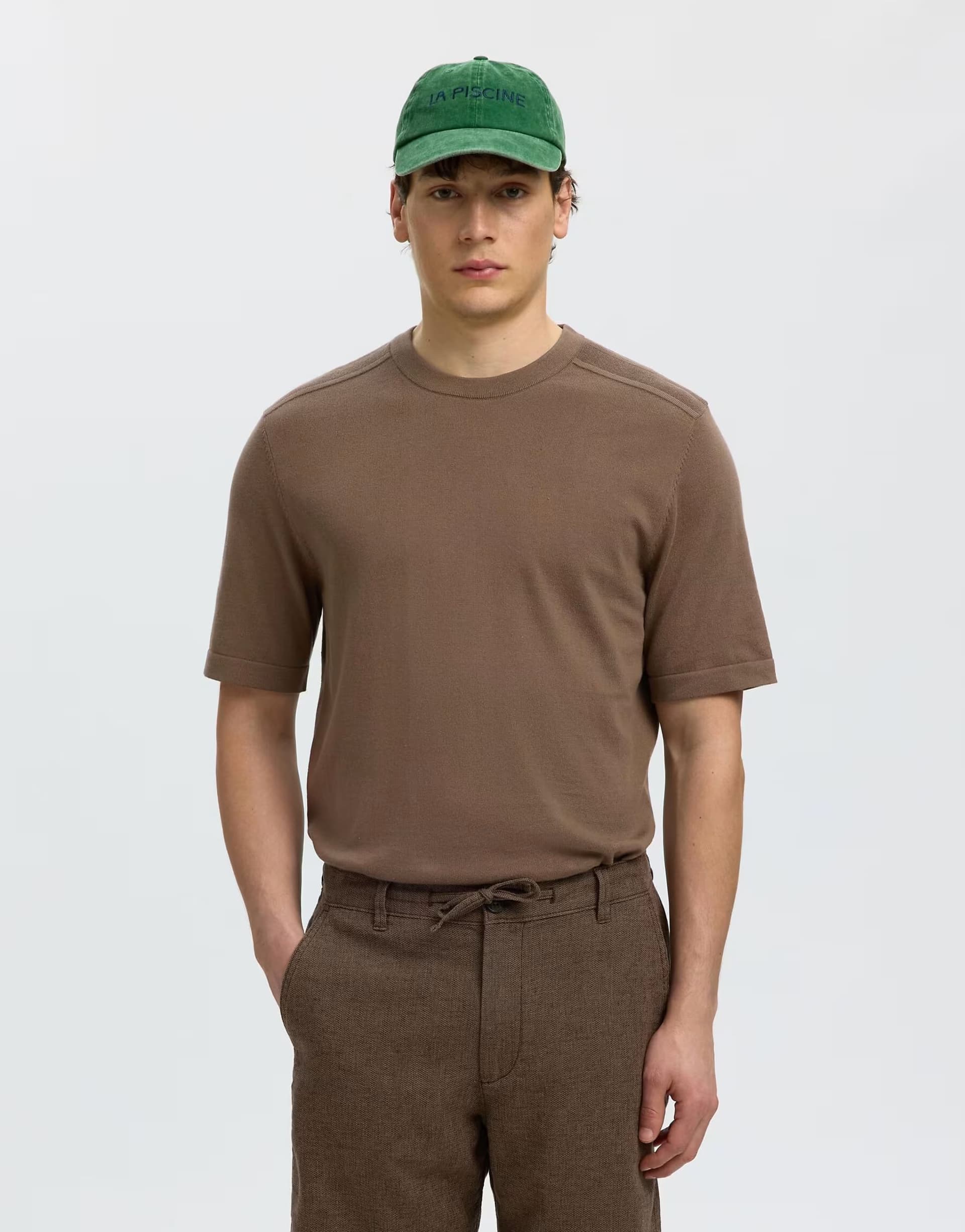 ASOS Selected Knitted top in chocolate chip